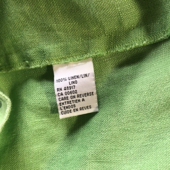 Calvin Klein green linen 1/4 zip pullover hoodie 4 - Picture 9 of 10
